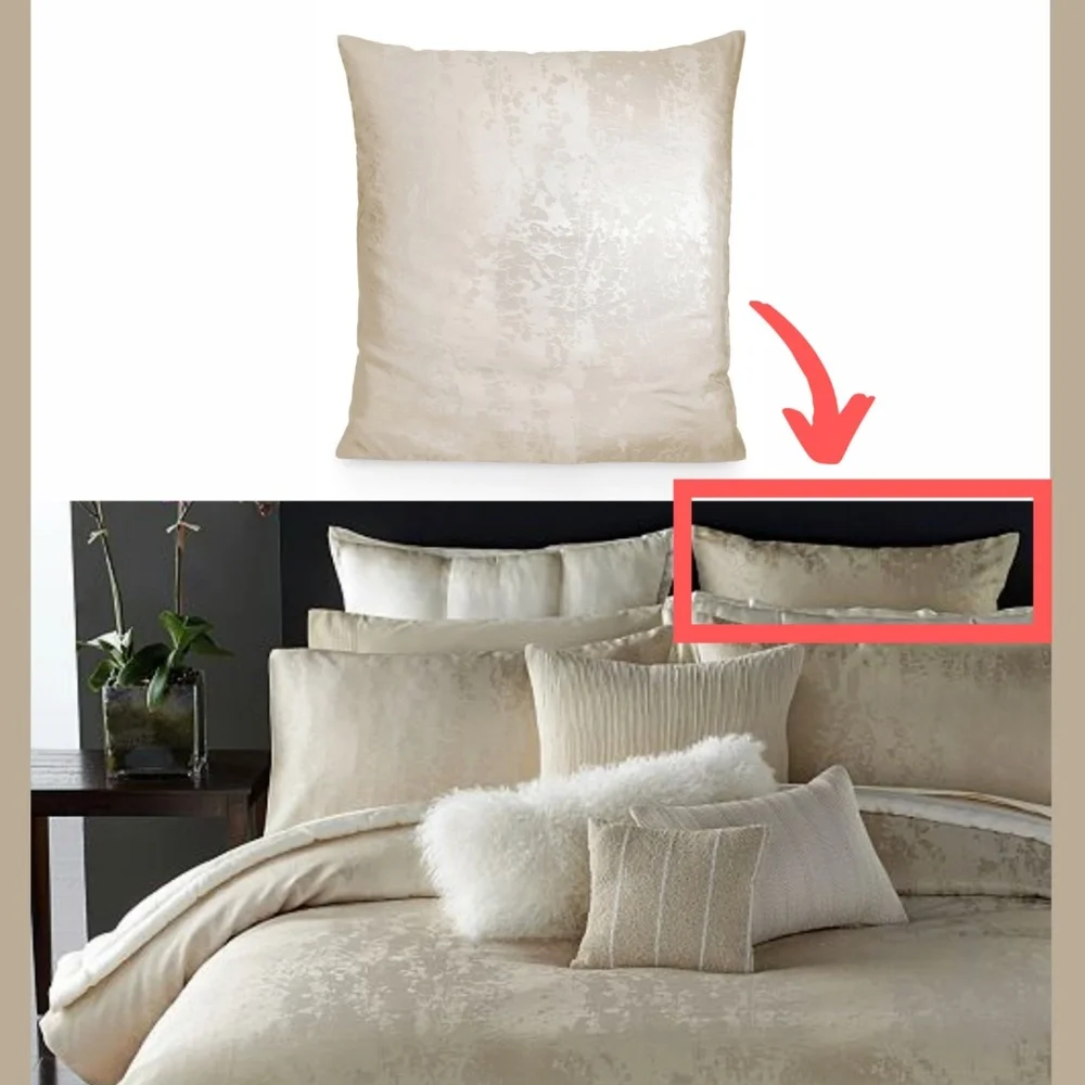 NIB Donna Karan Moonscape Euro‎ Pillow Sham Champag